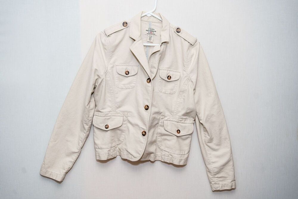 Ralph Lauren Polo Jeans Co white jean jacket XL Cotton